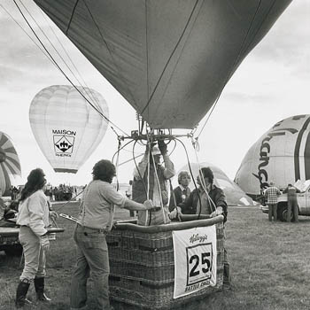 Preparing to take off in 1981 World Championship